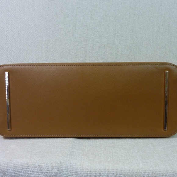 NEW Tory Burch Robinson Mini Double-Zip Tigers Eye Tan Leather Tote Bag/Satchel - Picture 6 of 14